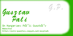 gusztav pali business card